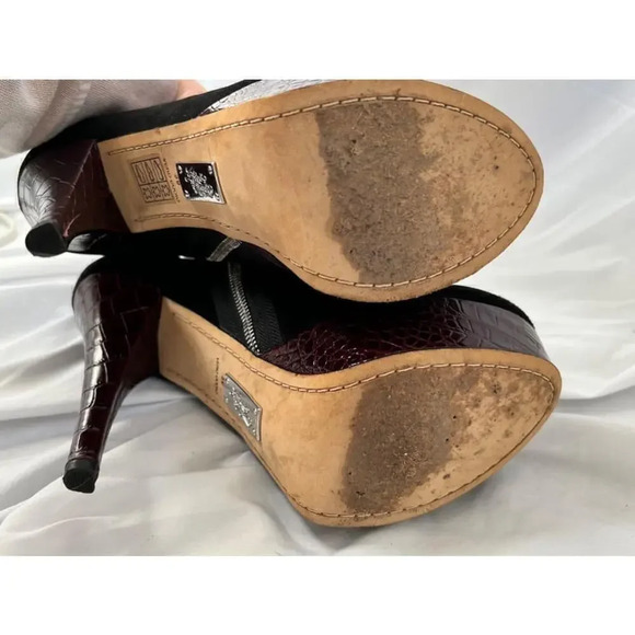 Alejandro ingelmo Black Suede Purple Platform‎ Bootie heels Size 39 - Picture 7 of 9